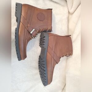 Ralph Lauren Brown Lace Up Boots